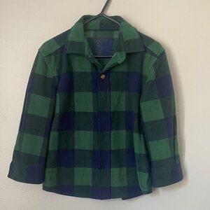 Jumping Beans Green and Navy Checkered Jacket